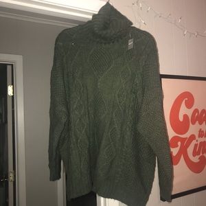 Slouchy Turtleneck Sweater